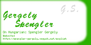 gergely spengler business card